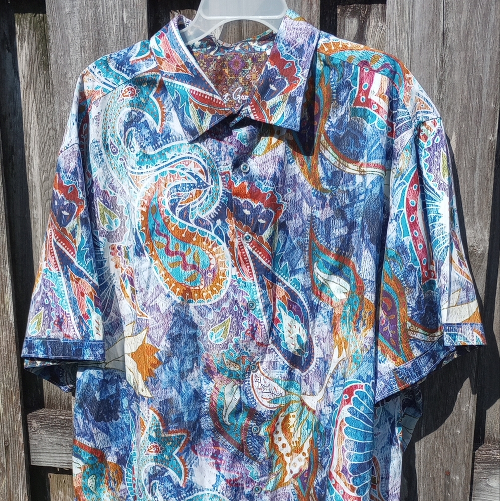 Robert Graham limited edition 3XL short sleeve shirt button down